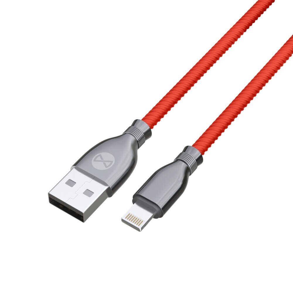 Forever Tornado cable USB - Lightning 1,0 m 3A red - imagine 3