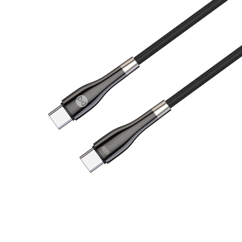 Forever Sleek cable USB-C - USB-C 2,0 m 60W black - imagine 3