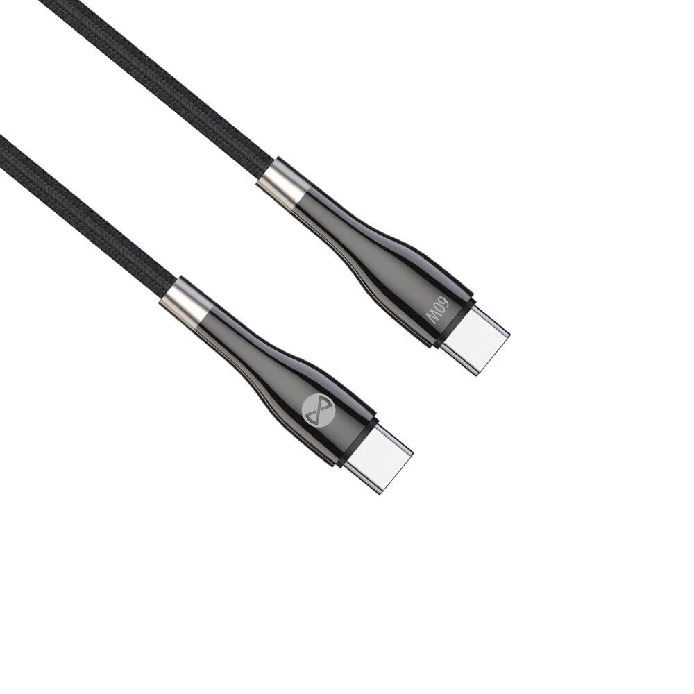 Forever Sleek cable USB-C - USB-C 2,0 m 60W black - imagine 4