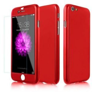 Husa 360 Grade Plastic + Glass Huawei P Smart Plus, Red