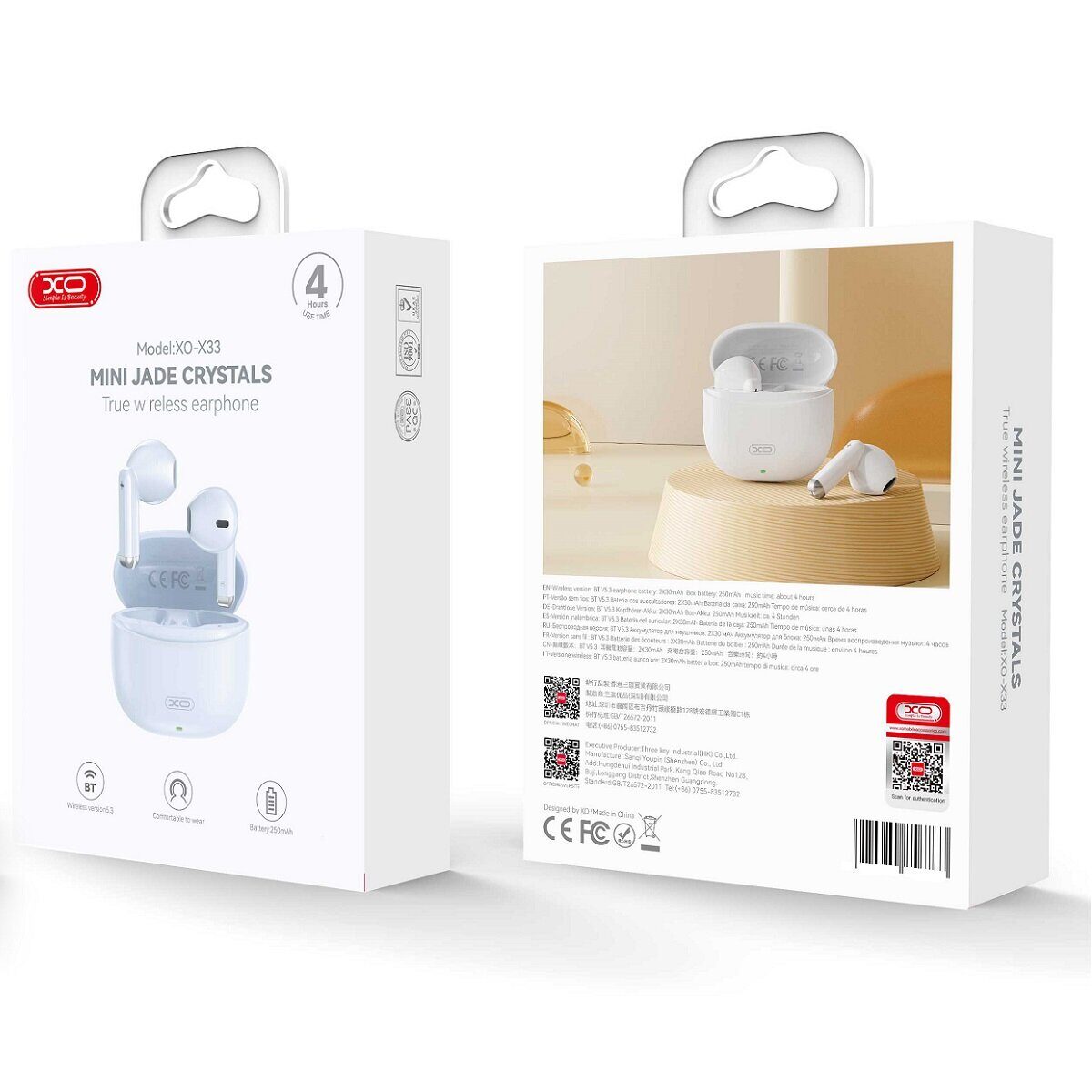 XO Bluetooth earphones X33 TWS blue - imagine 2