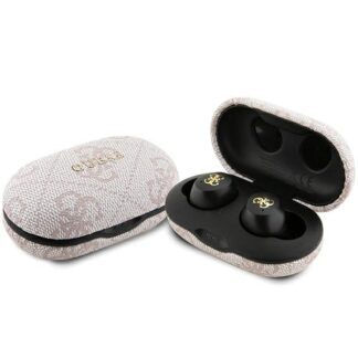 Guess Bluetooth earphones GUTWSP4EGP TWS ENC 4G PU METAL LOGO pink