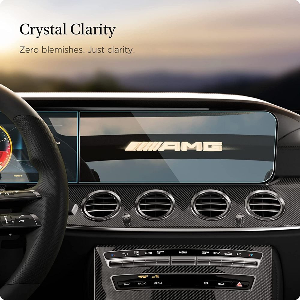 Spigen tempered glass "EZ FIT" SET MERCEDES E-CLASS 2020 / 2021 - imagine 2