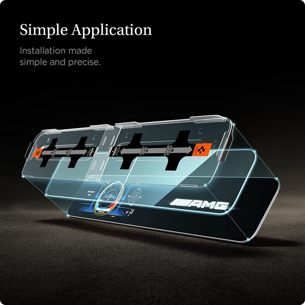 Spigen tempered glass "EZ FIT" SET MERCEDES E-CLASS 2020 / 2021 - imagine 5