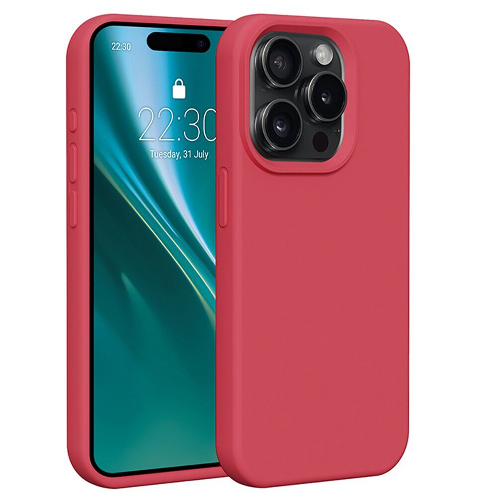 Etteri Silicone case for iPhone 15 Pro 6,1" raspberry - imagine 2