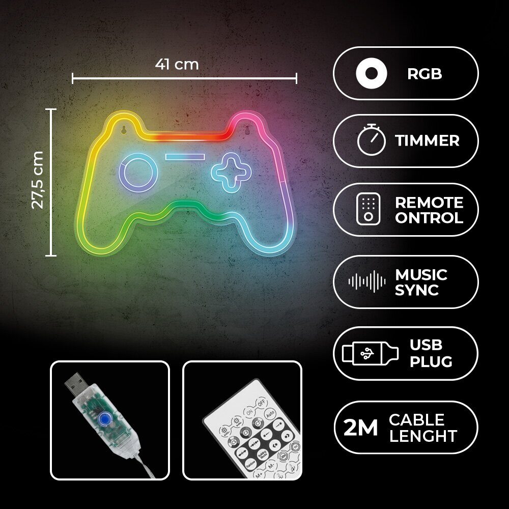 Neon LED RGB GAMEPAD FLRNE04 + RC Forever Light - imagine 3