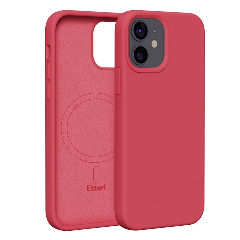 Etteri Silicone Mag case for iPhone 12 / 12 Pro 6,1" raspberry - imagine 2