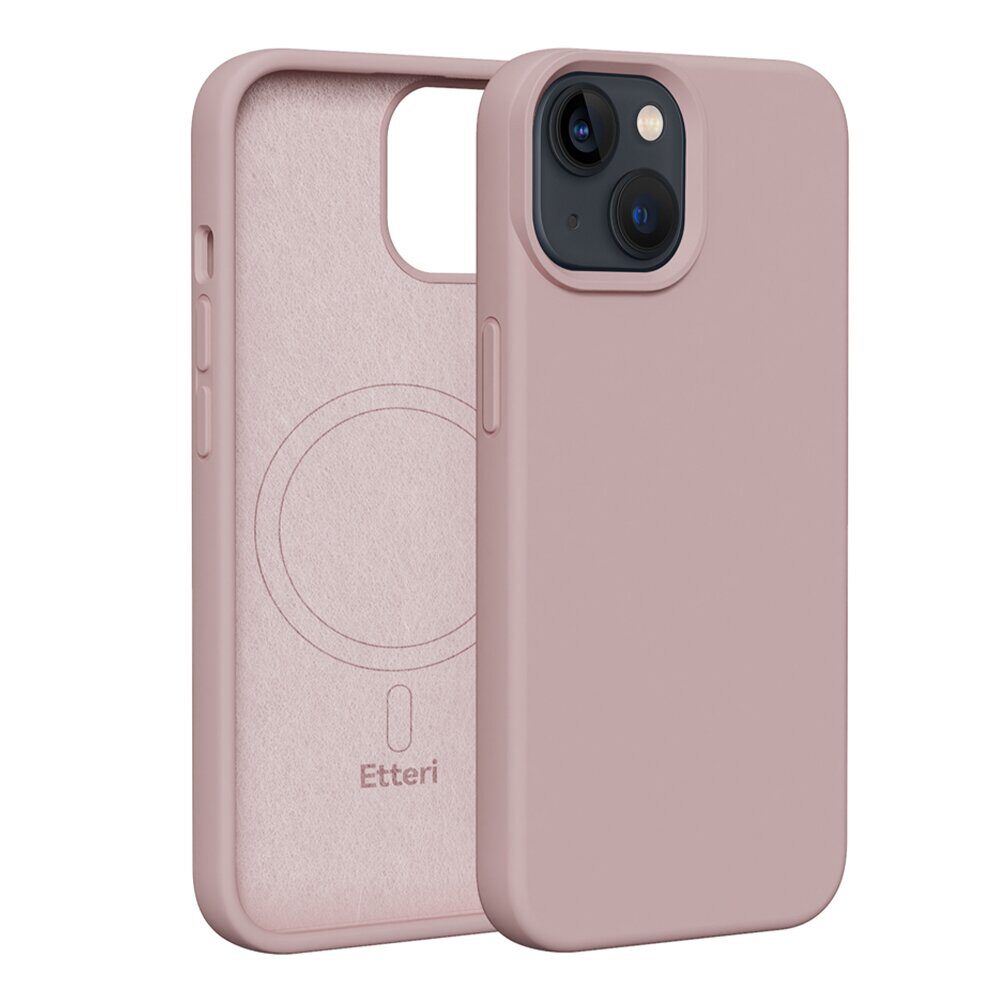 Etteri Silicone Mag case for iPhone 13 6,1" light pink - imagine 2