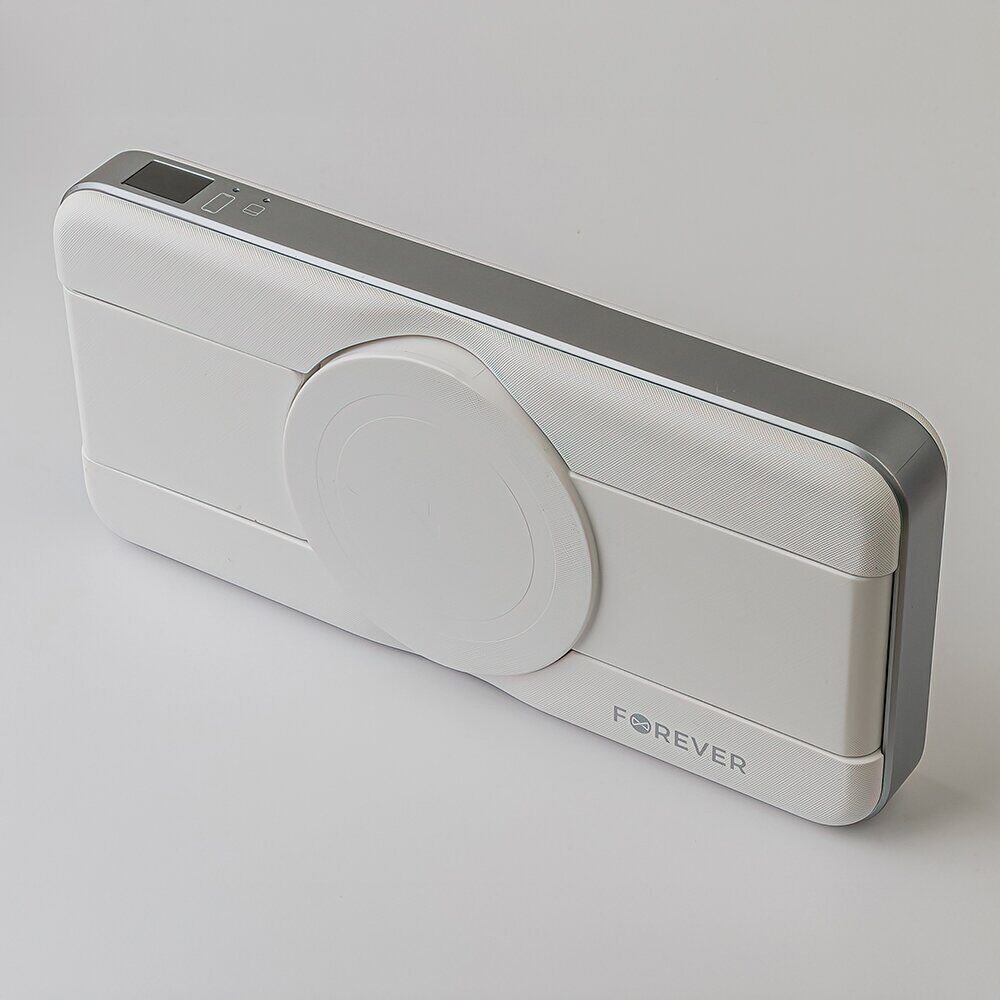 Forever wireless power bank MATB-300 10000 mAh magnetic 3in1 white - imagine 12