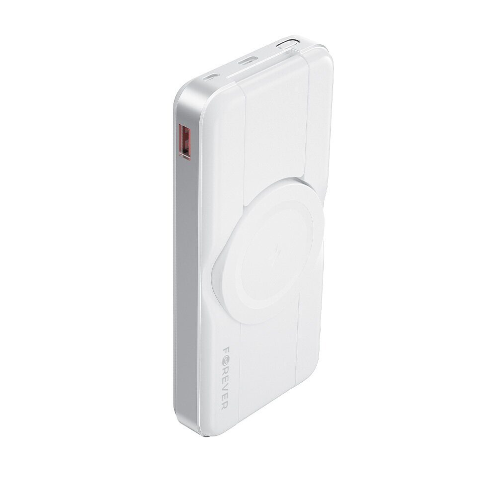 Forever wireless power bank MATB-300 10000 mAh magnetic 3in1 white - imagine 3