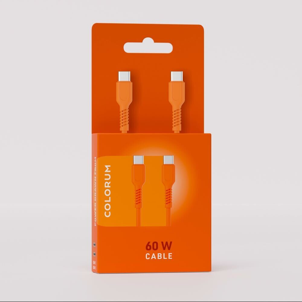 COLORUM cable USB-C - USB-C 1,8m 3A CK60-CC-10 xOrange - imagine 3