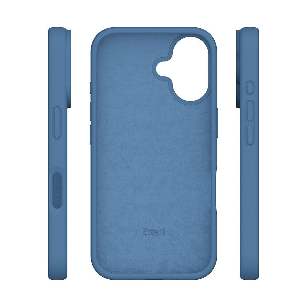 Etteri Silicone case for iPhone 16 Plus 6,7" dark blue - imagine 6