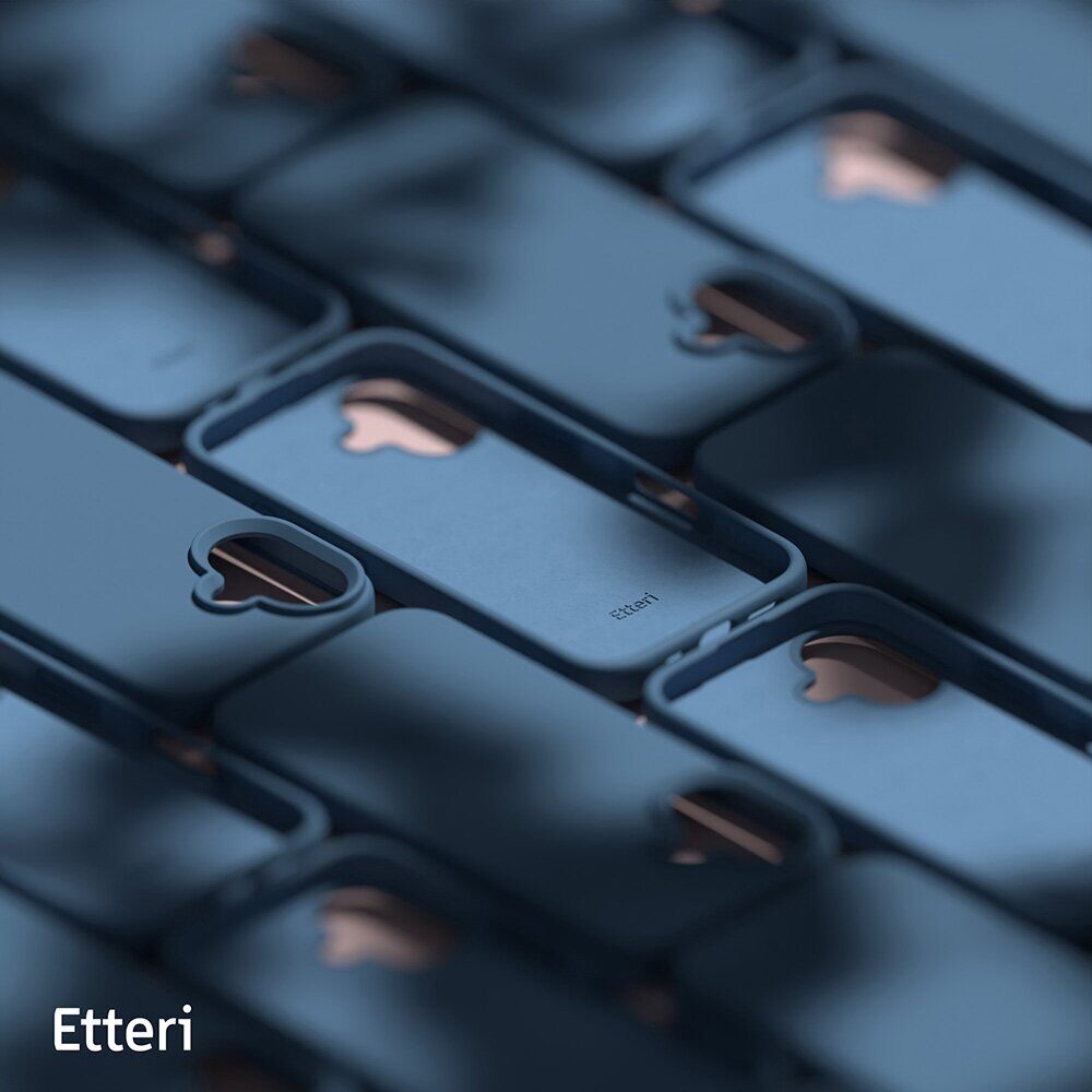 Etteri Silicone case for iPhone 16 Plus 6,7" dark blue - imagine 8
