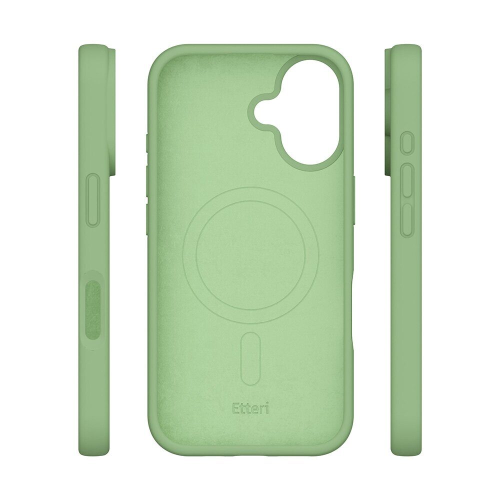 Etteri Silicone Mag case for iPhone 16 6,1" light green - imagine 6