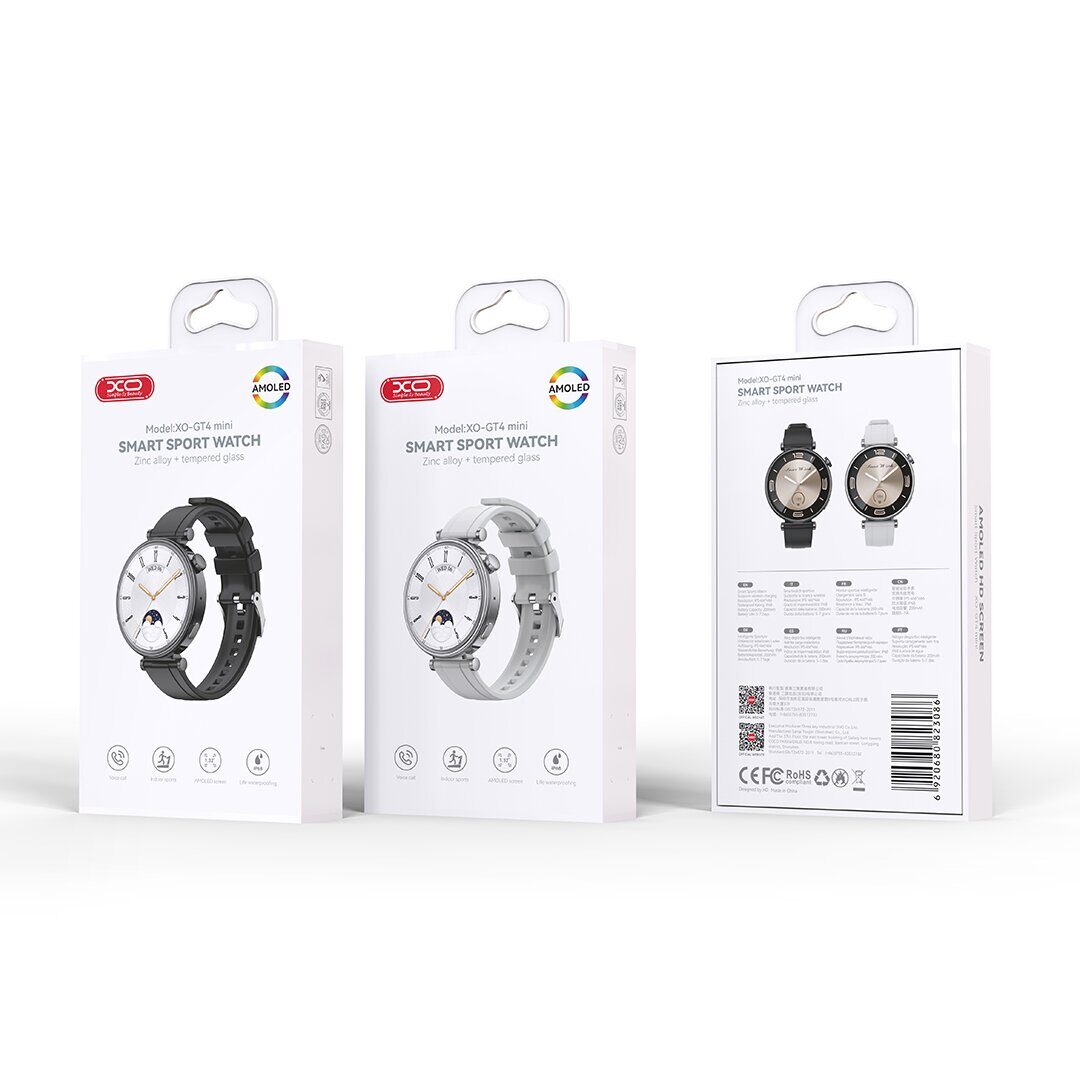 XO smartwatch GT4 Mini Amoled silver - imagine 3