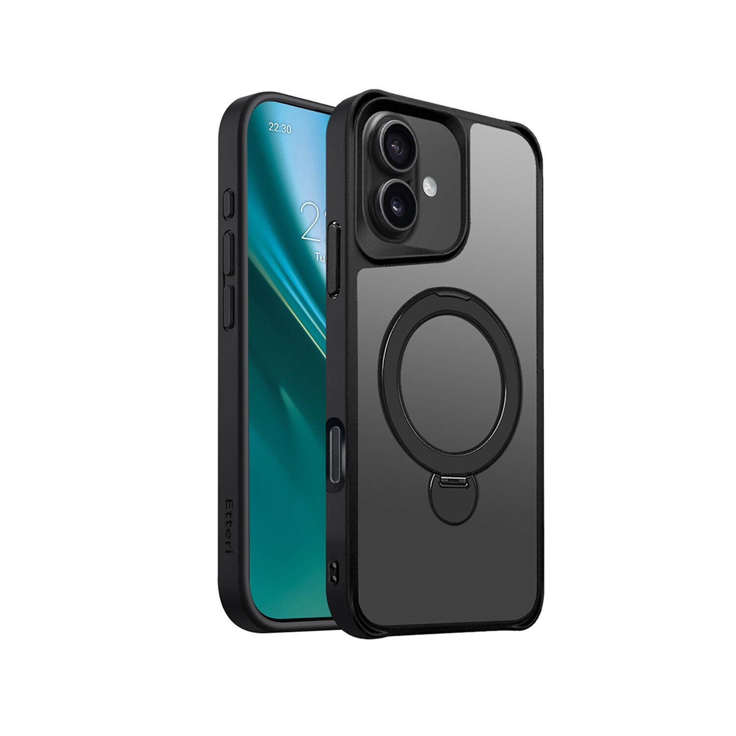 Etteri Matt Mag Ring case for iPhone 17 Air black