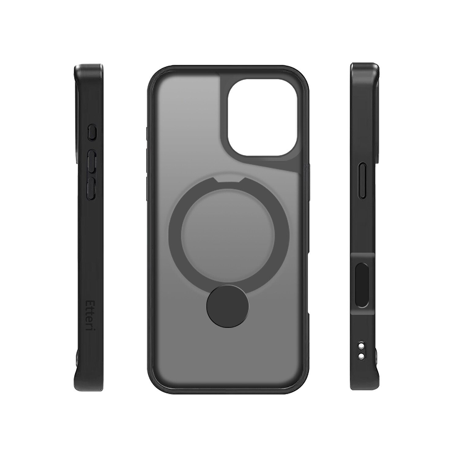 Etteri Matt Mag Ring case for iPhone 17 Air black - imagine 4
