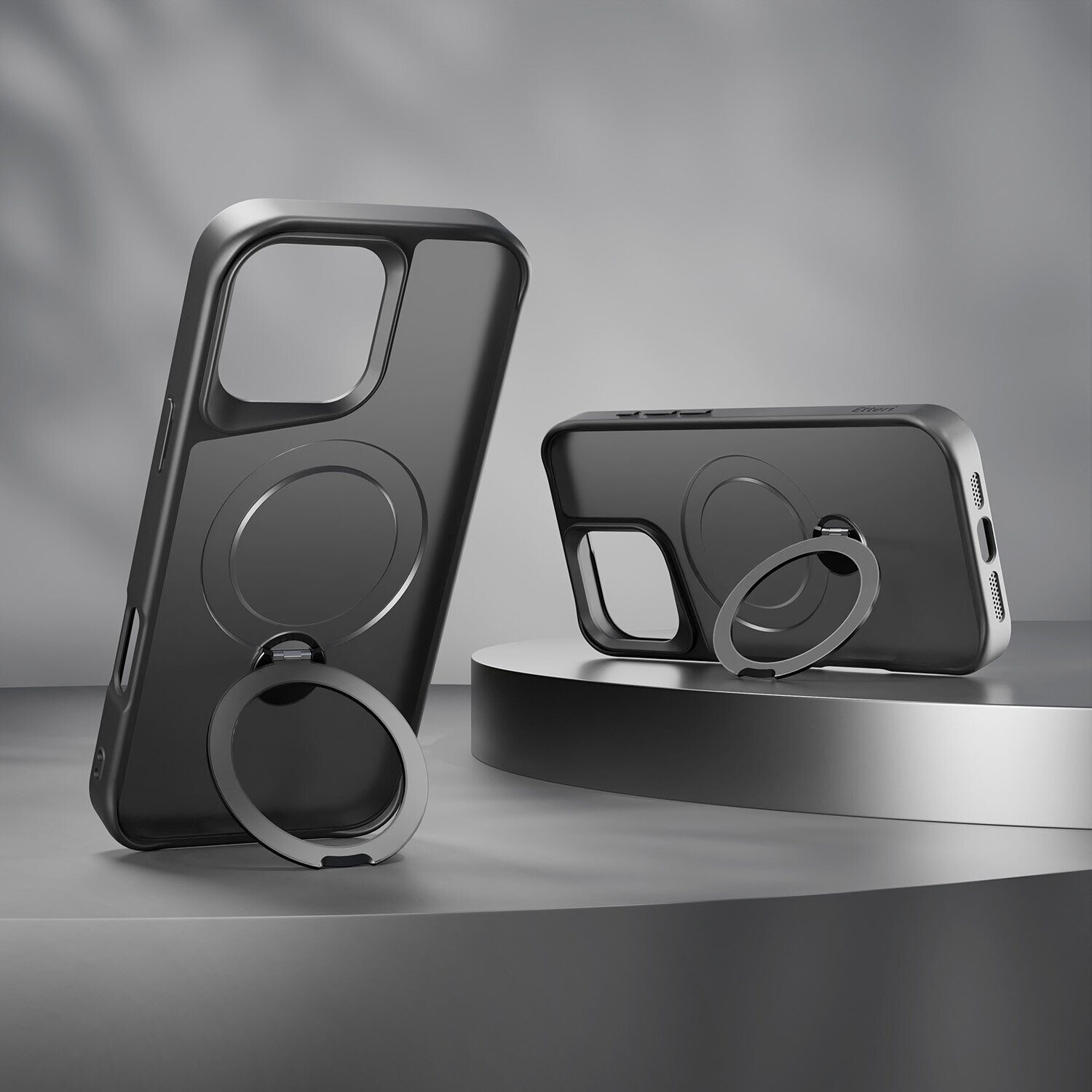 Etteri Matt Mag Ring case for iPhone 17 Air black - imagine 5
