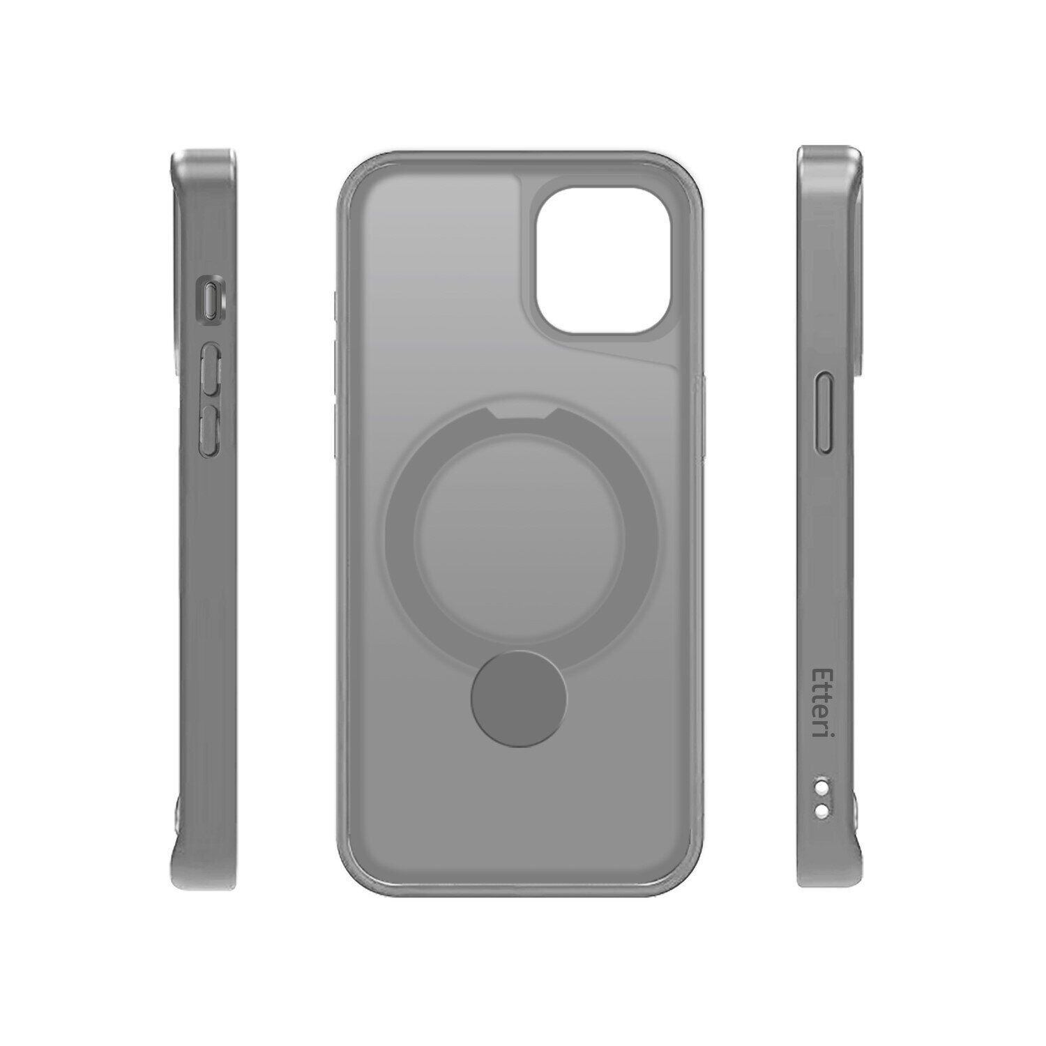 Etteri Matt Mag Ring case for iPhone 13 6,1" grey - imagine 5