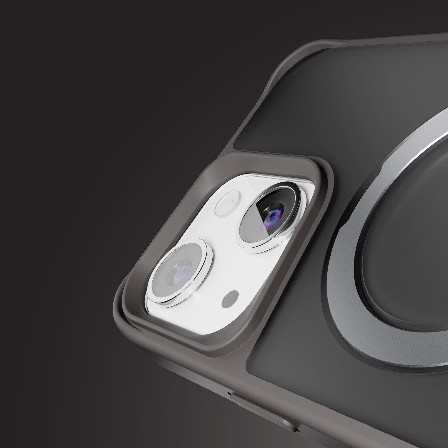 Etteri Matt Mag Ring case for iPhone 13 6,1" grey - imagine 8