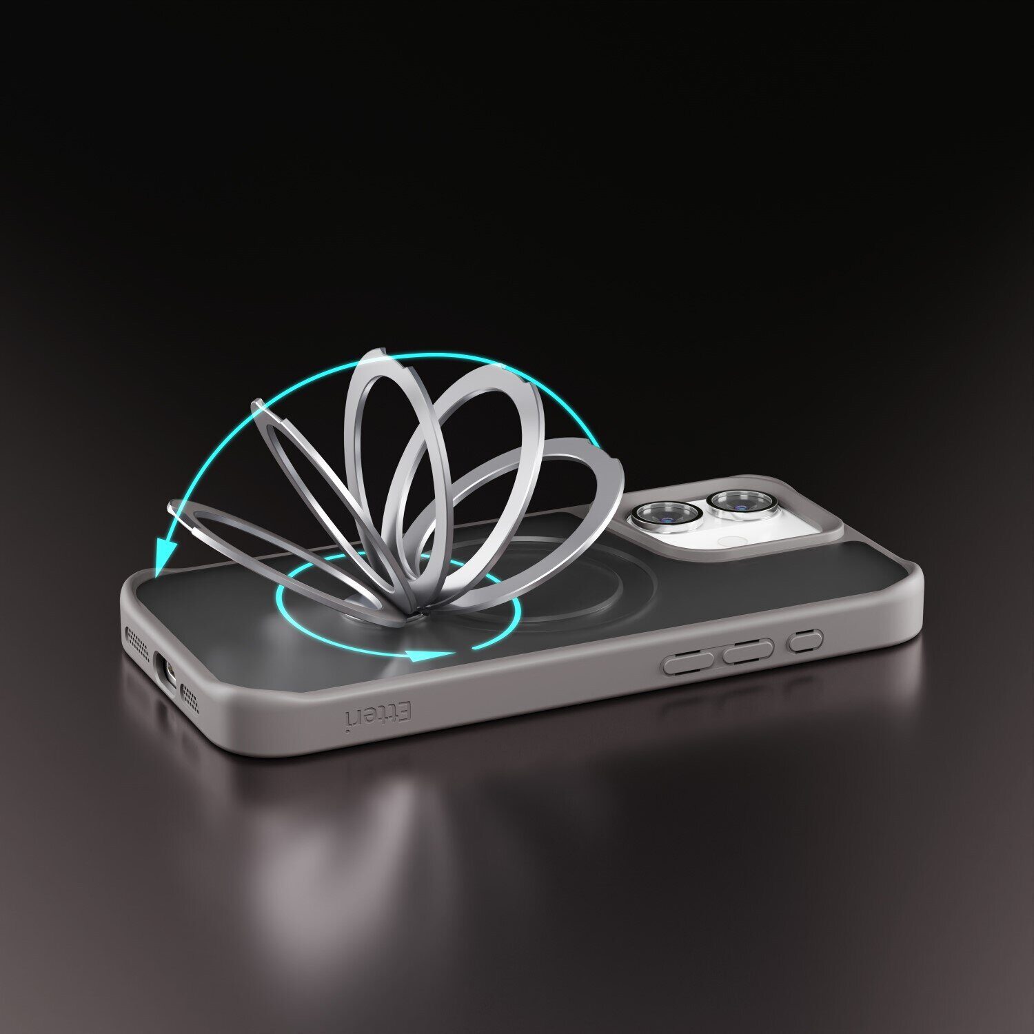 Etteri Matt Mag Ring case for iPhone 16 6,1" grey - imagine 9