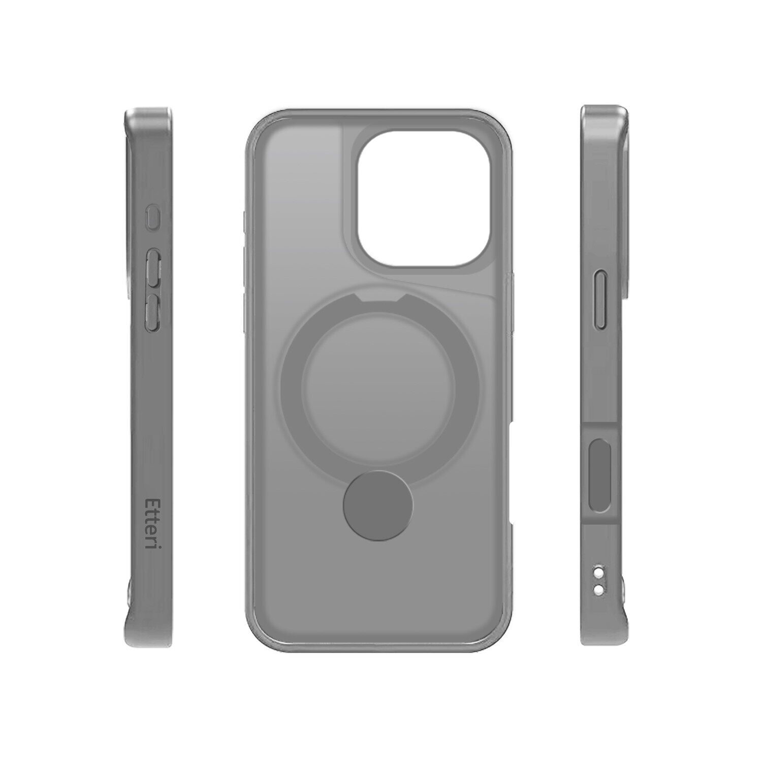 Etteri Matt Mag Ring case for iPhone 16 Pro 6,3" grey - imagine 4
