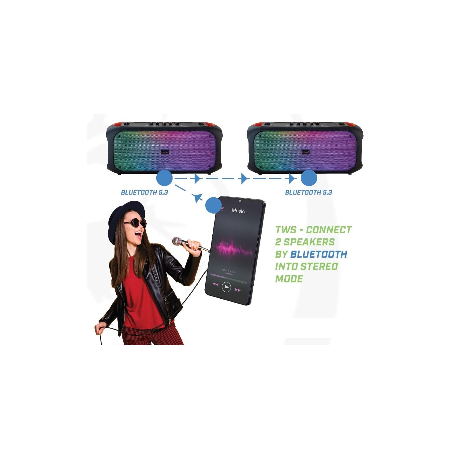 Rebeltec Speaker SoundBox 650 80W RMS - imagine 7