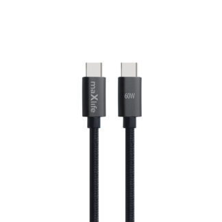 Maxlife MXUC-12 cable USB-C - USB-C 1,0 m 60W black