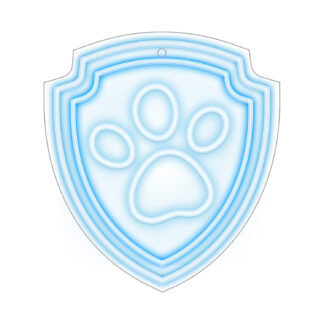 Hanging neon LED Paw Patrol on plexiglass - Paw OW-130246