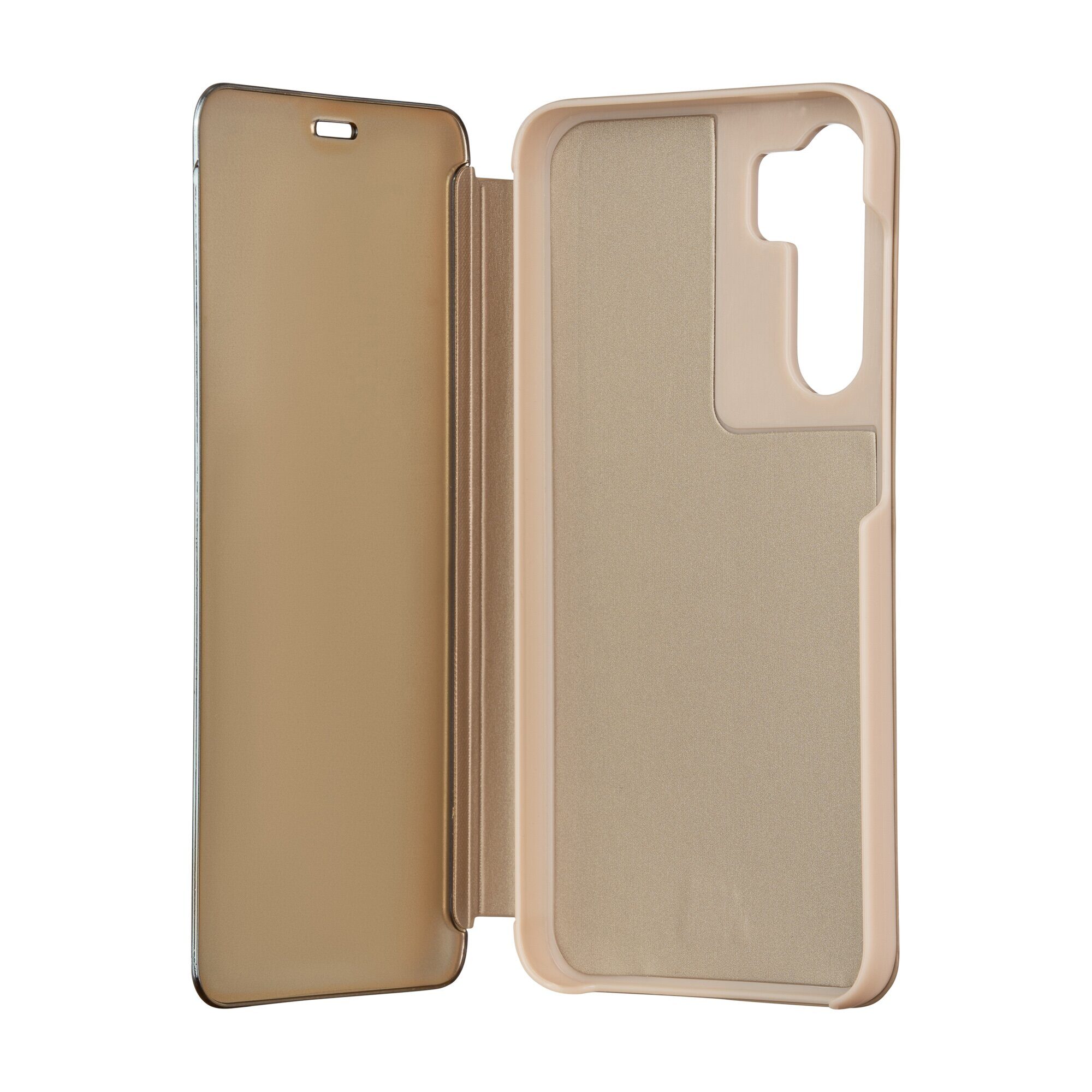Fold Mirror View Case for Samsung Galaxy S23 FE gold