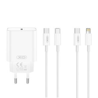 XO wall charger CE32 PD 20W 1x USB-C white + USB-C - USB-C cable
