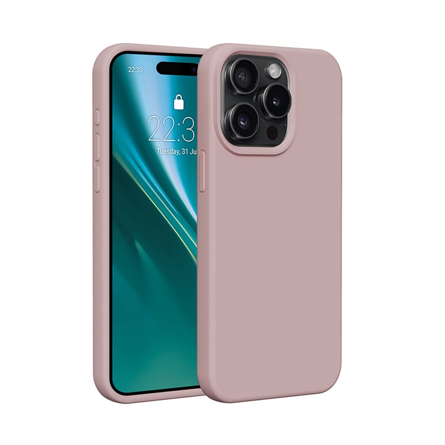 Etteri Silicone case for iPhone 12 / 12 Pro 6,1" light pink