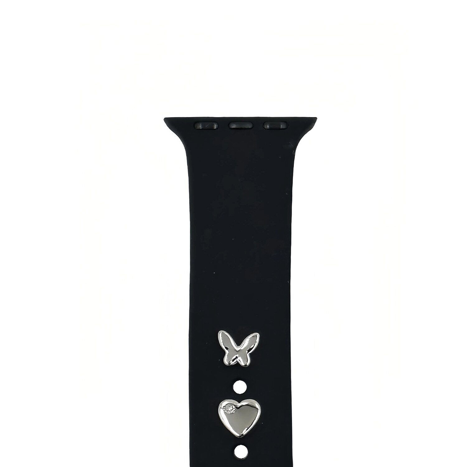 Pin Charms set for watch straps butterfly silver - imagine 2