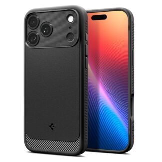 Spigen Rugged Armor Mag MagSafe case for iPhone 17 Pro Matte Black