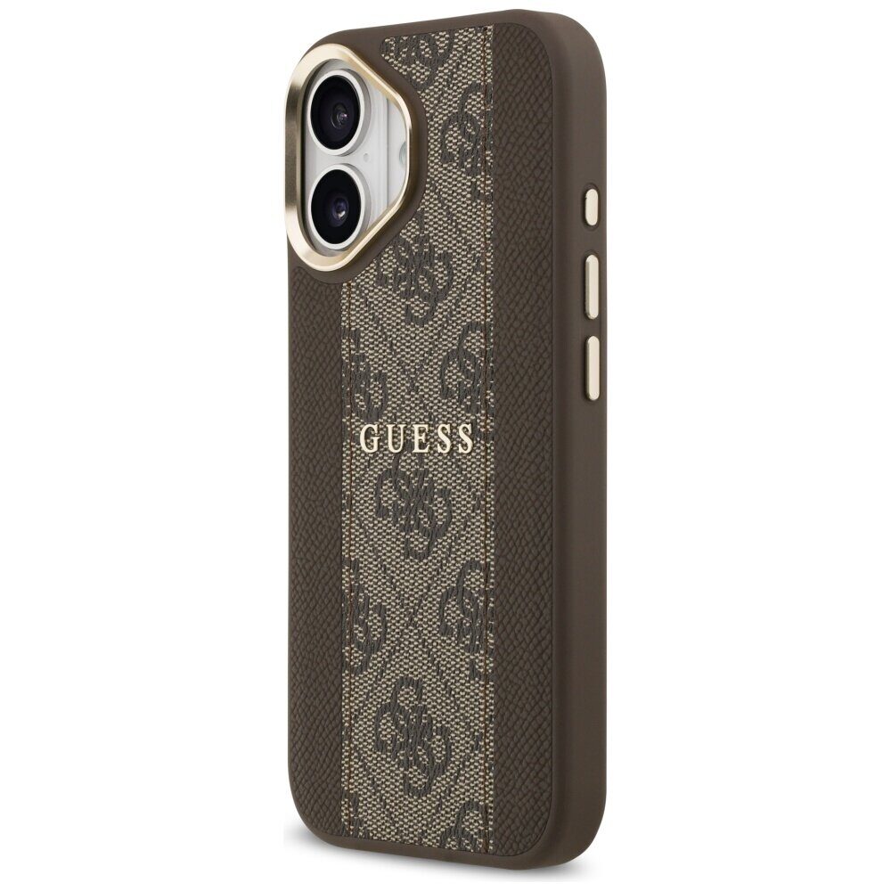 Guess case for iPhone 17 HC MagSafe PU W/ 4G PU STRIPE brown - imagine 2