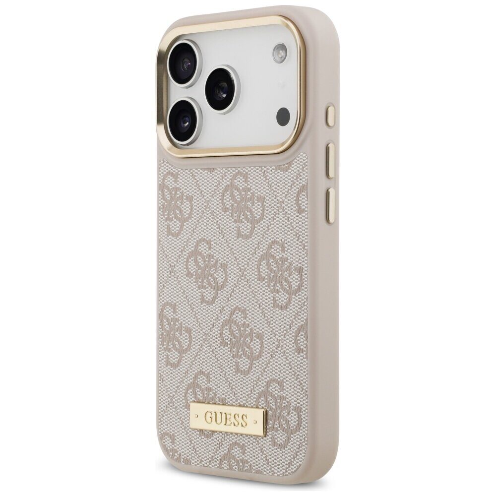 Guess 4G Logo Plate MagSafe case for iPhone 17 Pro pink - imagine 2
