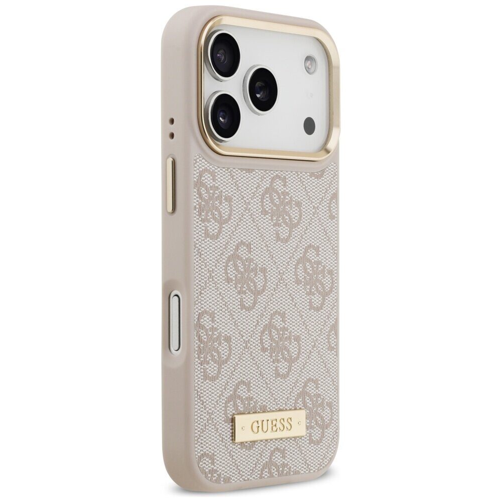 Guess 4G Logo Plate MagSafe case for iPhone 17 Pro pink - imagine 4
