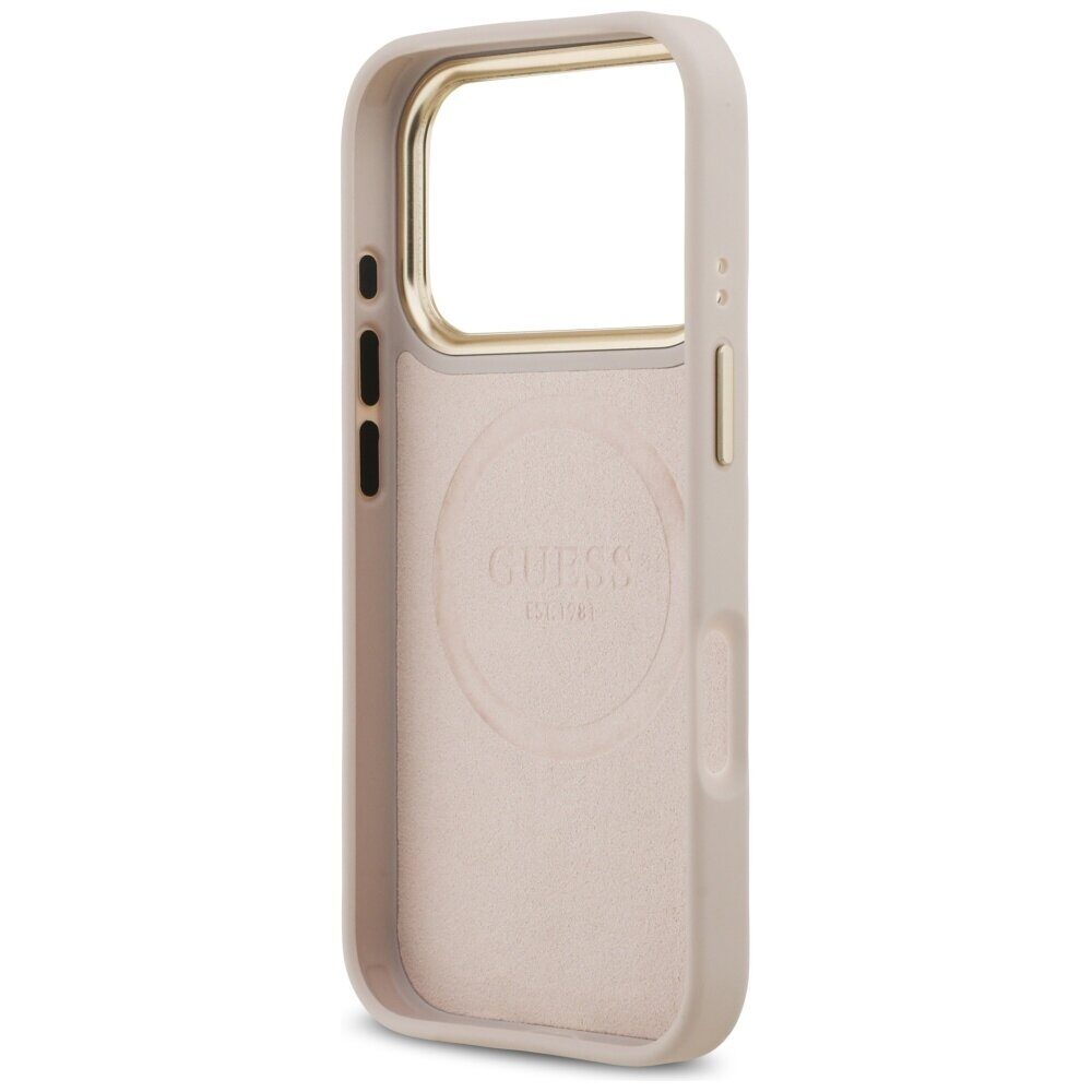 Guess 4G Logo Plate MagSafe case for iPhone 17 Pro pink - imagine 7