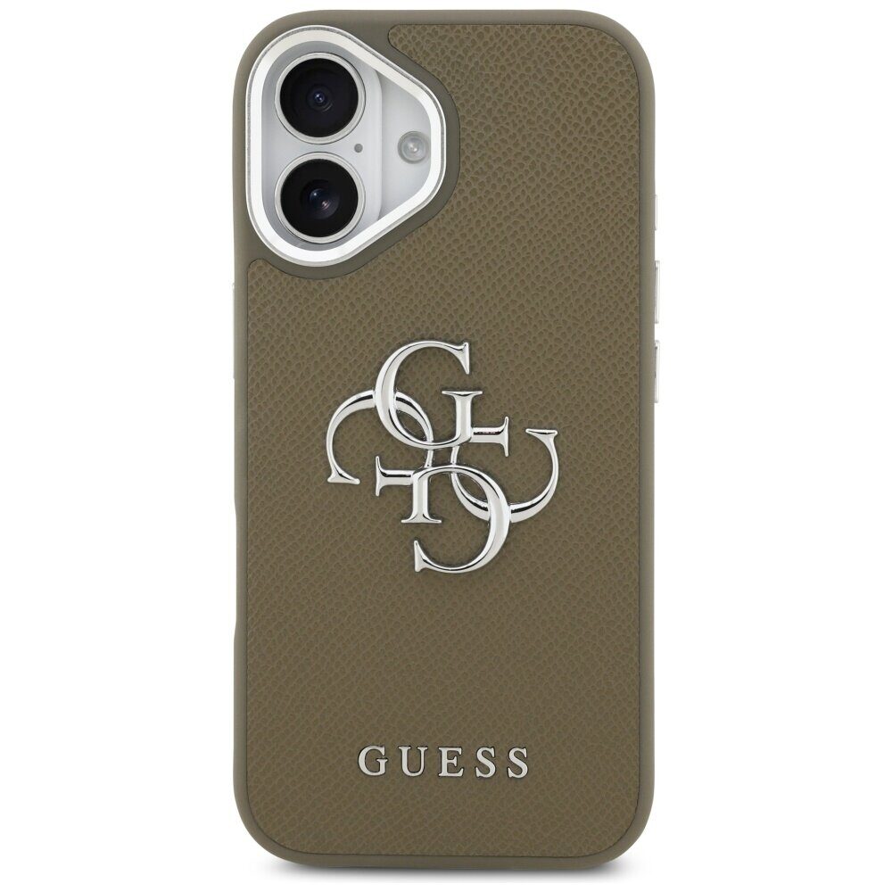 Guess Grained Big 4G Classic Logo case for iPhone 17 brown - imagine 3