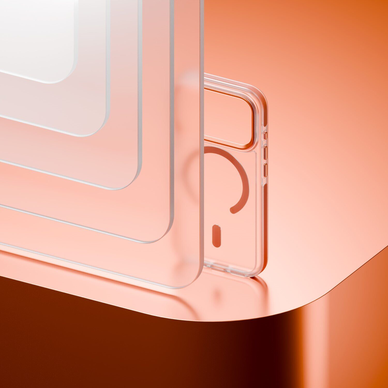 Etteri Icy Mag case for iPhone 15 6,1" orange - imagine 5