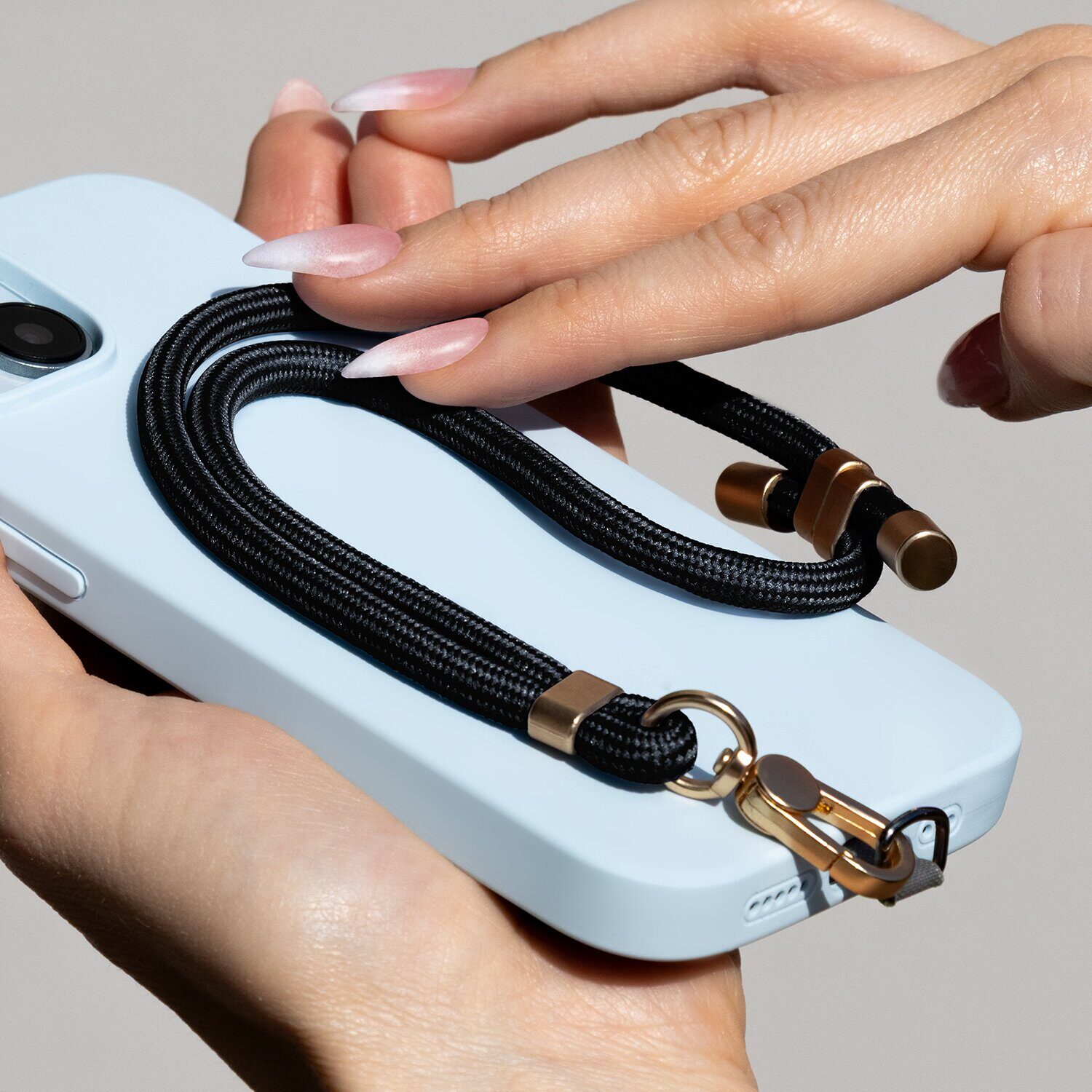 Universal phone strap Elegant black - imagine 4