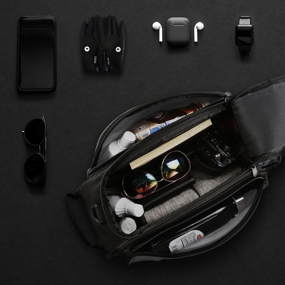Wozinsky Bike Pannier Bag with Shoulder Strap 13L Black (WBB1BK) - imagine 10