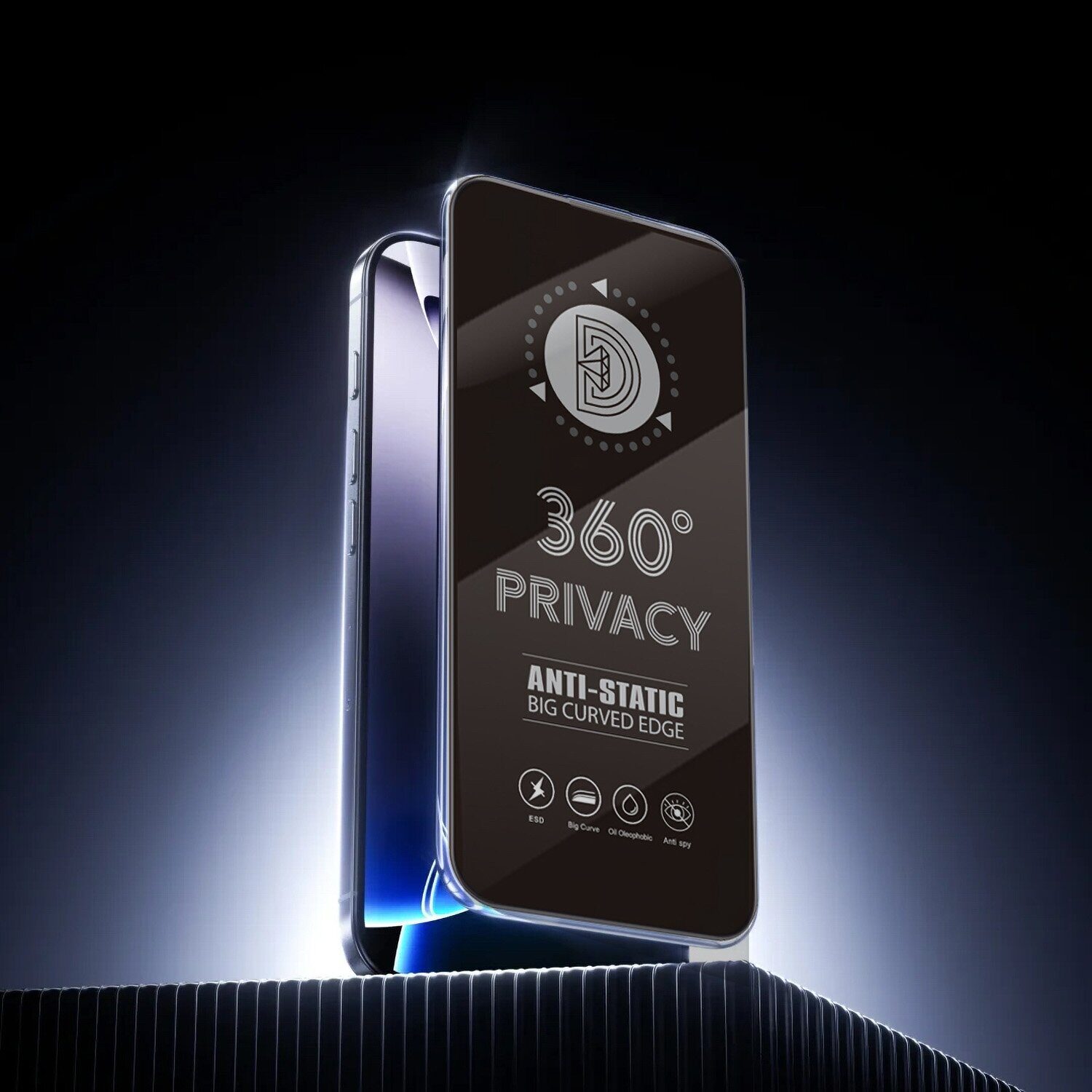 Tempered glass Privacy 360 for iPhone 15 / 16 - imagine 8