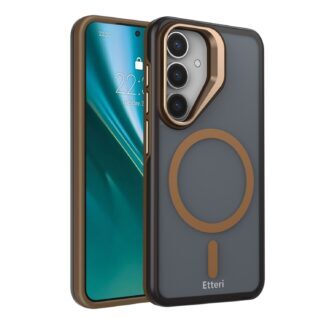 Etteri Morning Fog case for Samsung Galaxy S25 brown