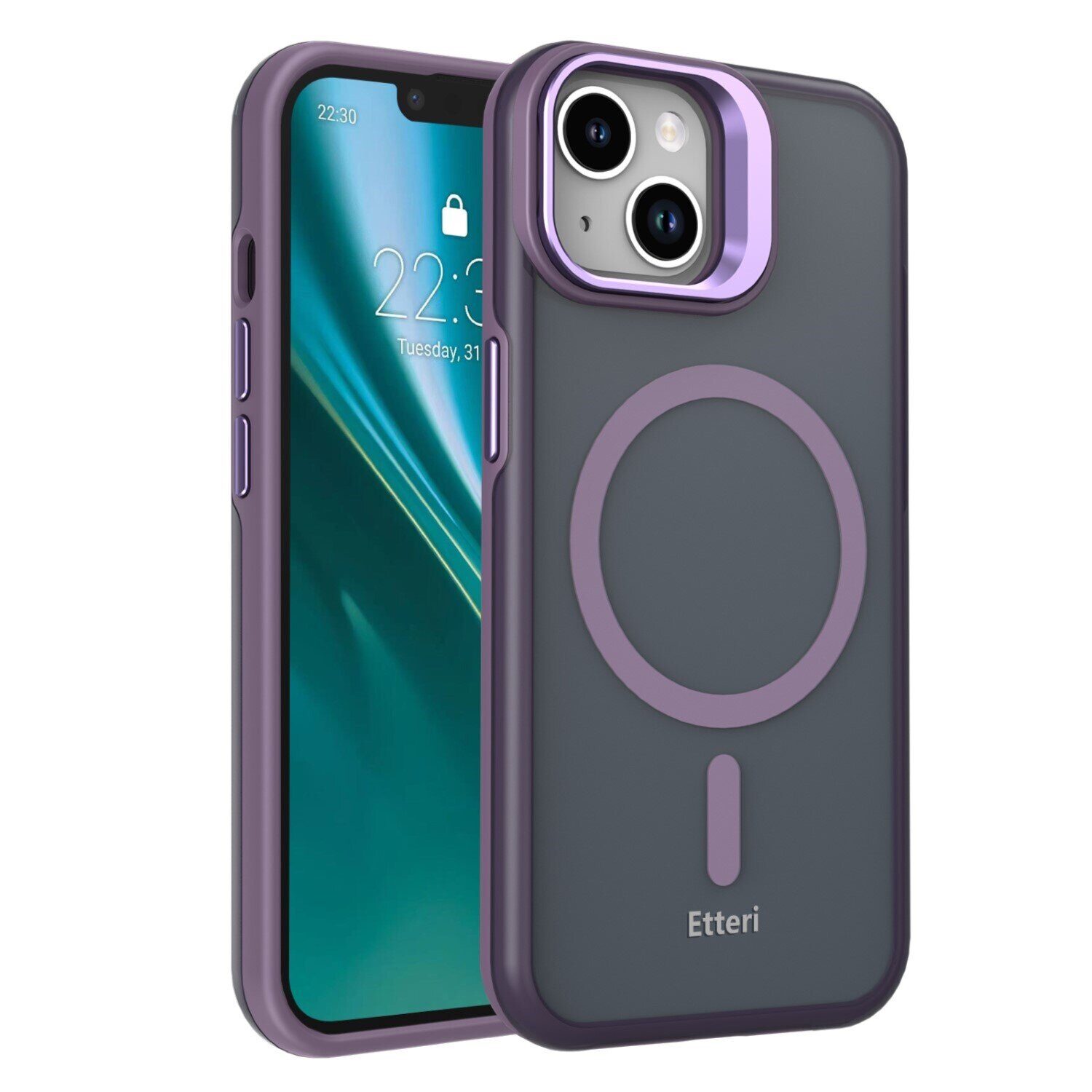 Etteri Morning Fog case for iPhone 14 6,1" purple