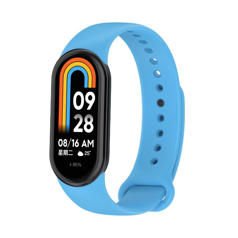 SILICONE STRAP MI BAND 8/M8 (11). BLUE - imagine 2