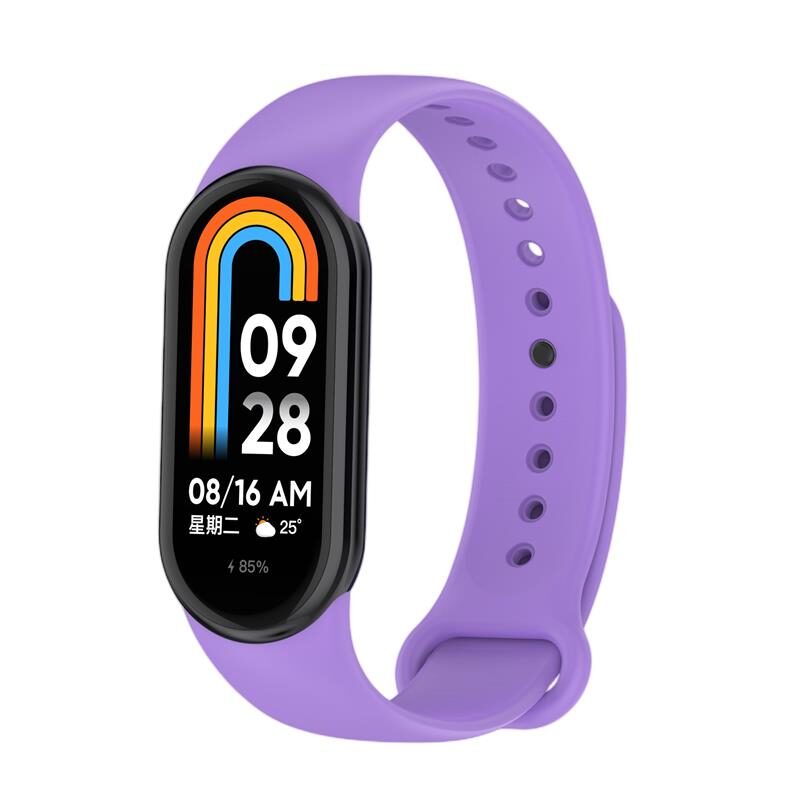 SILICONE STRAP MI BAND 8/M8 (4). PURPLE - imagine 2