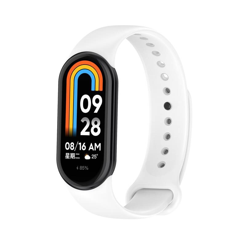 SILICONE STRAP MI BAND 8/M8 (2). WHITE - imagine 2