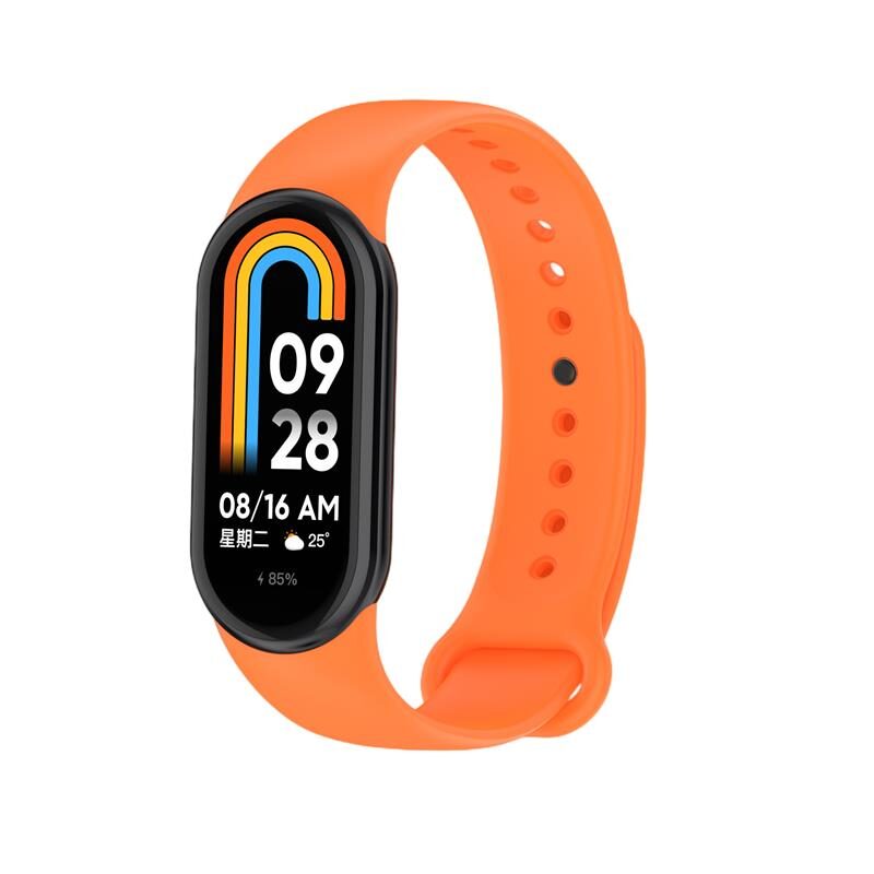 SILICONE STRAP MI BAND 8/M8 (3). ORANGE - imagine 2