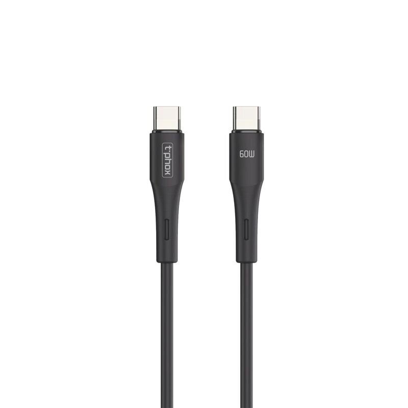 T-PHOX CABLE GENTLE USB-C/USB-C 60W BLACK